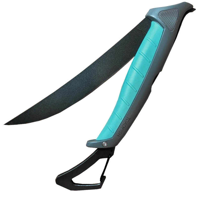 Toadfish Stowaway Folding Fillet Knife W/Built-In Carabiner - 8.5"