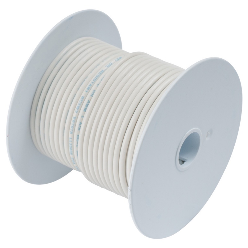 Ancor White 18 Awg Tinned Copper Wire - 1,000'