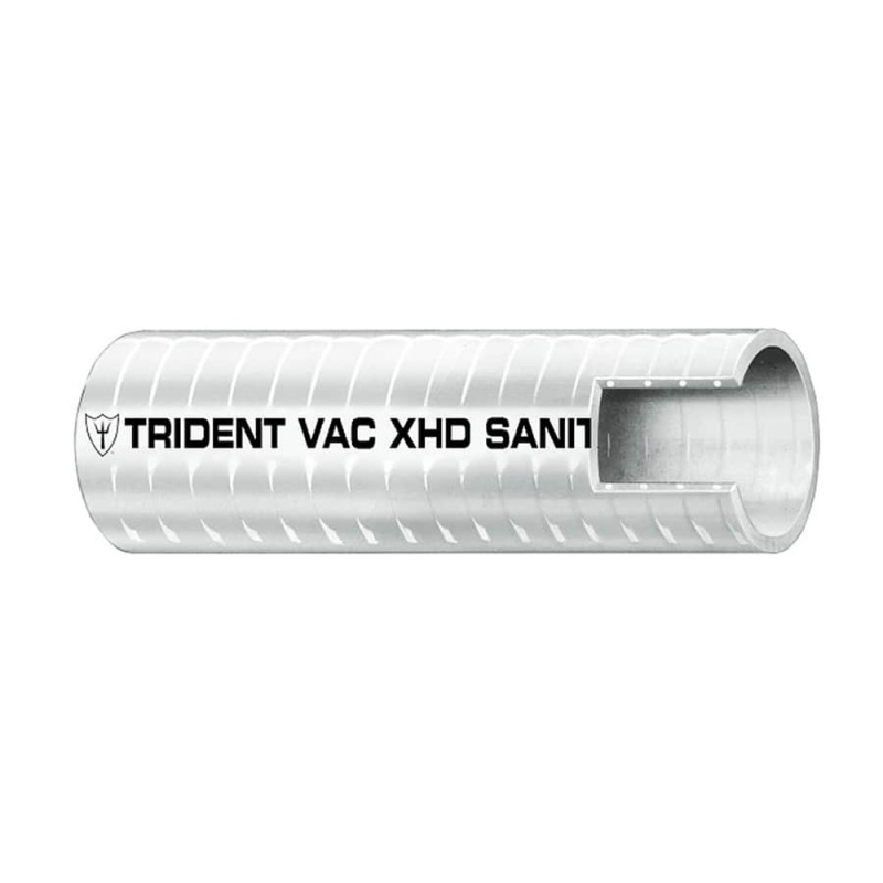 Trident Marine 1-1/2" X 50' Box Vac Xhd Sanitation Hose - Hard Pvc Helix - White