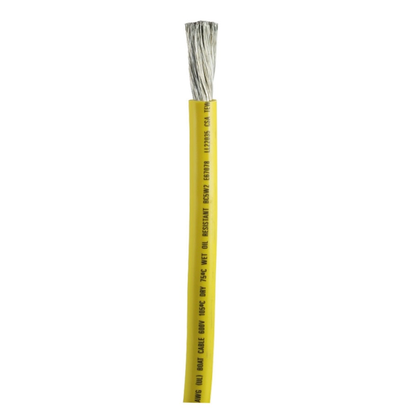 Ancor Yellow 1/0 Awg Battery Cable - Sold By The Foot