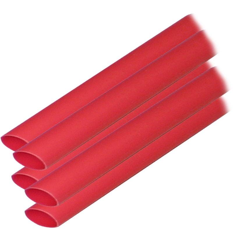 Ancor Adhesive Lined Heat Shrink Tubing (Alt) - 3/8" X 6" - 5-Pack - Red