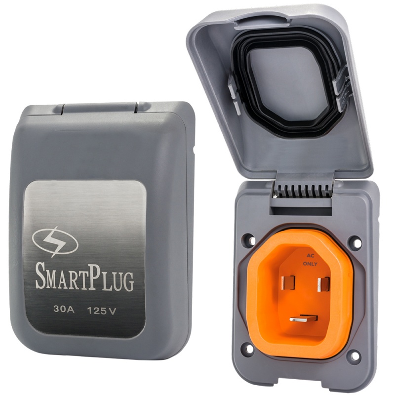 Smartplug 30 Amp Male Non-Metallic Inlet Cover - Grey