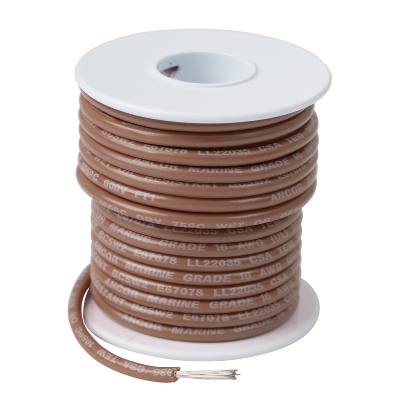 Ancor Tan 16 Awg Tinned Copper Wire - 250'