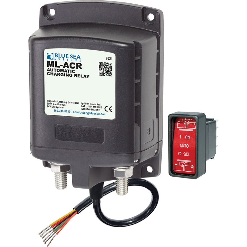 Blue Sea 7621 Ml-Series Automatic Charging Relay (Magnetic Latch) 24V Dc