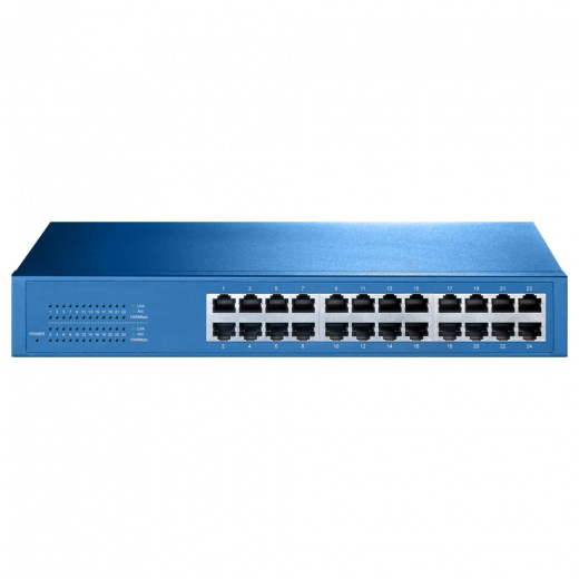 Aigean 24-Port Network Switch - Desk or Rack Mountable - 100-240Vac - 50/60Hz