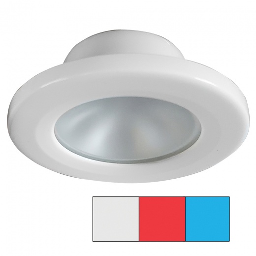 I2systems Apeiron A3120 Screw Mount Light - Red, Cool White & Blue - White Finish