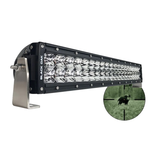 Black Oak Pro Series Double Row Combo Infrared 20" 940Nm Light Bar - Black