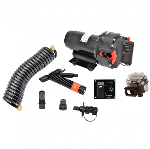 Johnson Pump Aqua Jet 5.2 Gph Washdown Pump Kit W/Hose - 12v