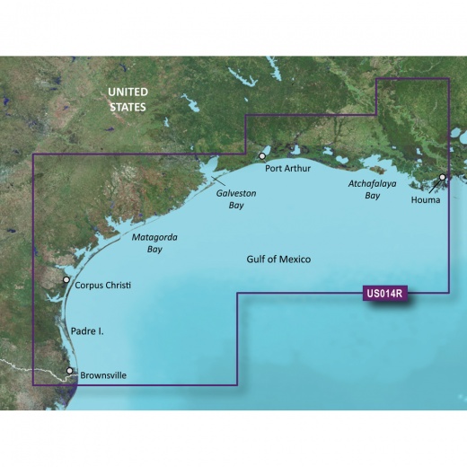 Garmin Bluechart G3 Vision HD - VUS014R - Morgan City to Brownsville - MicroSD/SD