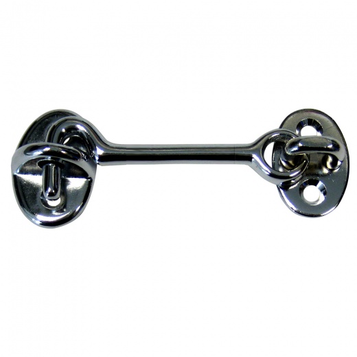 Whitecap Cabin Door Hook - Cp/Brass - 3"
