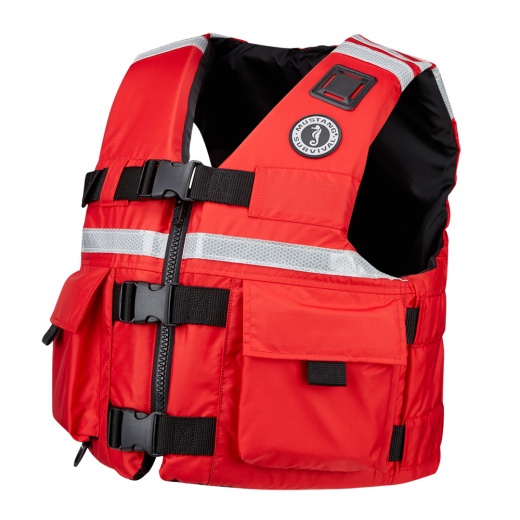 Mustang Sar Vest W/Solas Reflective Tape - Red - Small