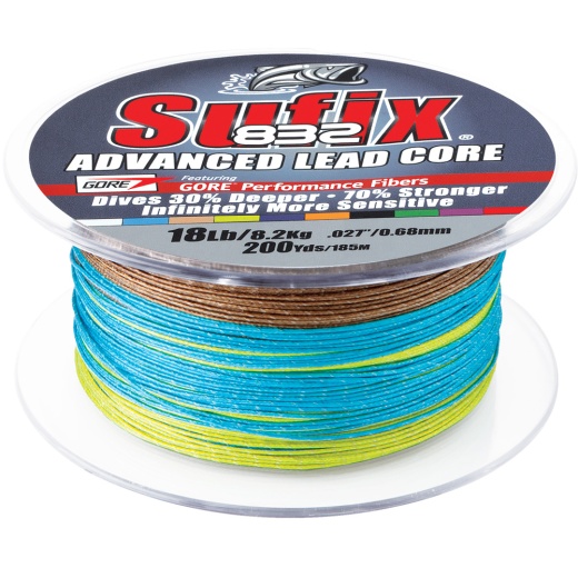 Sufix 832 Advanced Lead Core - 18Lb - 10-Color Metered - 200 Yds