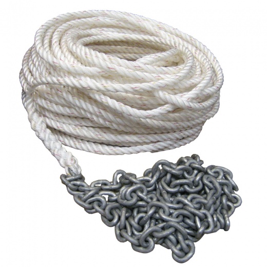 Powerwinch 150' Of 1/2" Rope 10' Of 1/4" Ht Chain Rode