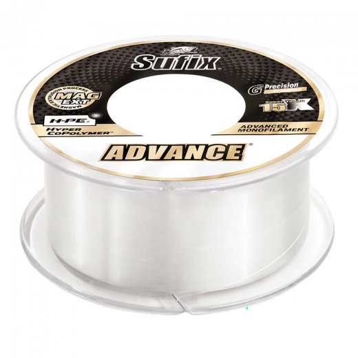 Sufix Advance Monofilament Fishing Line - 14Lb - Clear - 1200 Yds