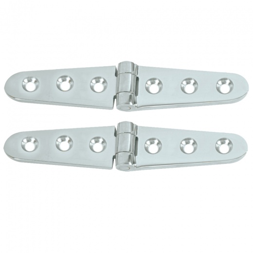 Whitecap Strap Hinge - Cp/Brass - 6" X 1-1/8" - Pair