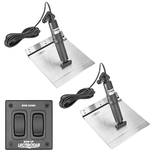 Lectrotab XKA Aluminum Alloy Trim Tab Kit W/Rocker Switch - 9 X 24