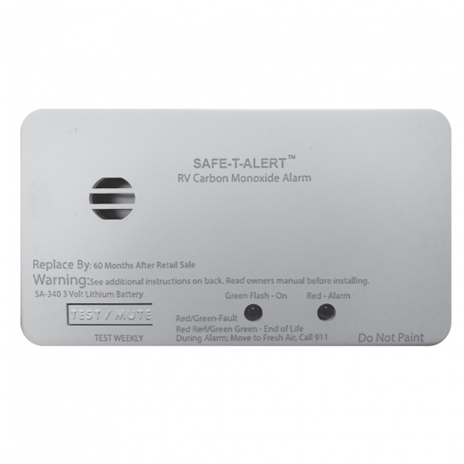 Safe-T-Alert Sa-340 White RV Battery Powered Co2 Detector - Rectangle