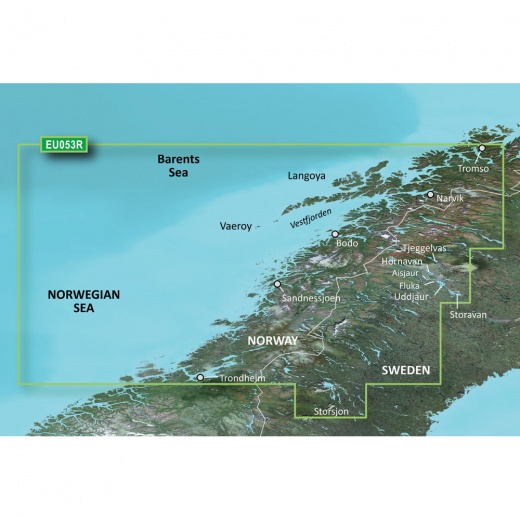 Garmin Bluechart G3 HD - HXEU053R - Trondheim - Tromso - microSD/SD Card