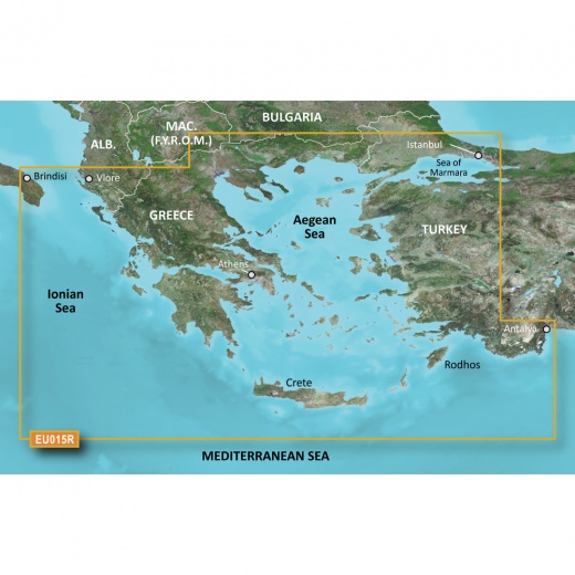 Garmin Bluechart G3 Vision HD - VEU015R - Aegean Sea & Sea Of Marmara - MicroSD/SD