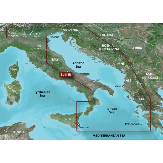 Garmin Bluechart G3 Vision HD - VEU014R - Italy, Adriatic Sea - Microsd/Sd