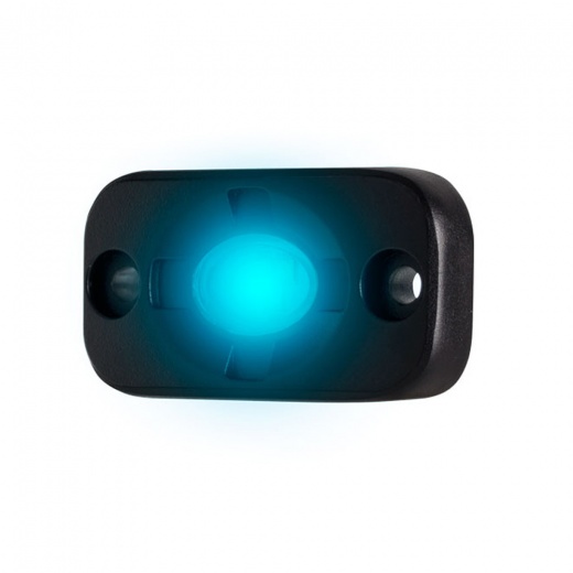 Heise Auxiliary Accent Lighting Pod - 1.5" X 3" - Black/Blue