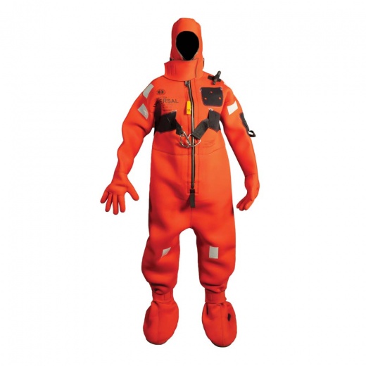 Mustang Neoprene Cold Water Immersion Suit with Harness - Red - Adult Oversized