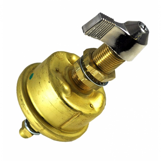 Cole Hersee Single Pole Brass Battery Switch W/Faceplate 175 Amp Continuous 800 Amp Intermittent