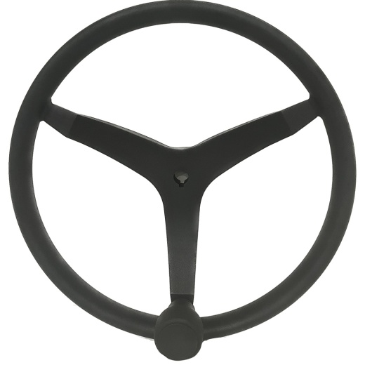 Uflex - V46 - 13.5" Stainless Steel Steering Wheel W/Speed Knob - Black
