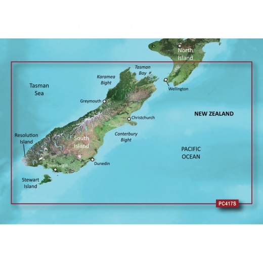 Garmin Bluechart G3 HD - HXPC417S - New Zealand South - MicroSD/SD