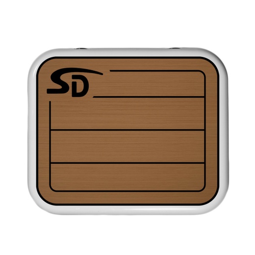 Seadek Yeti Roadie 24 Teak Cooler Pad - 6Mm - Mocha/Black