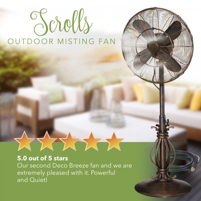 Design Aire 18" Indoor/Outdoor Fan Prestigious With Misting Kit