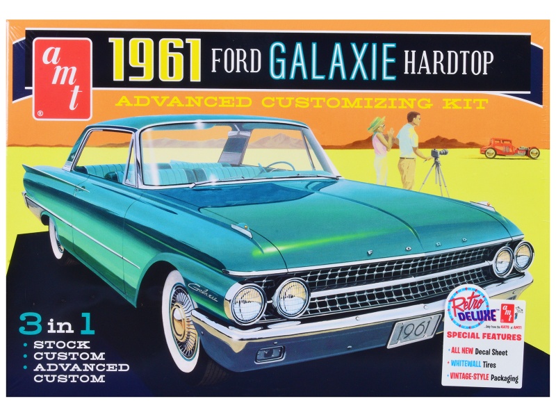 1961 Ford Galaxie Hardtop 3-In-1 Kit 1/25 Scale Model - AMT Skill 2 Model Kit