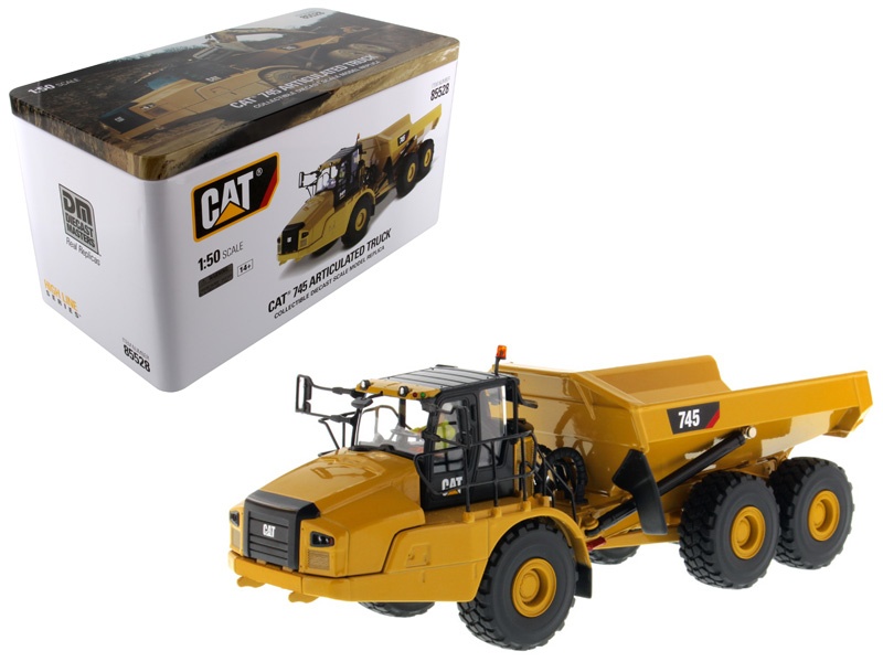 Cat Caterpillar 745 Articulated Dump Truck With Removable Operator "High Line" Series 1/50 Diecast Model By Diecast Masters