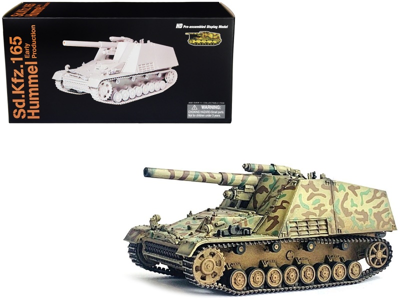 German Sd.Kfz.165 Hummel Self-Propelled Gun V1 Early Production German Army 1/72 Plastic Model