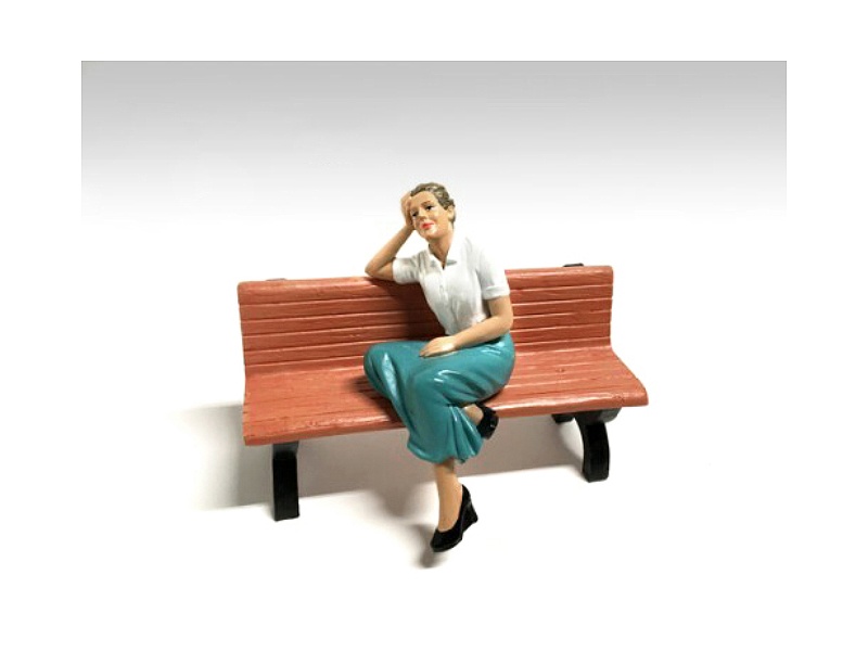 Kristan Sitting Figurine For 1/18 Scale Models By American Diorama