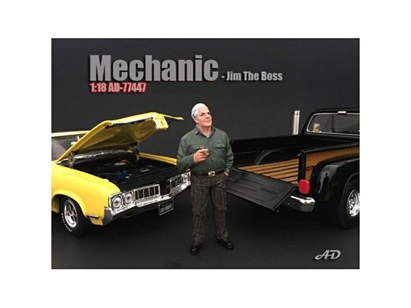Mechanic Jim The Boss Figurine For 1/18 Scale Models By American Diorama