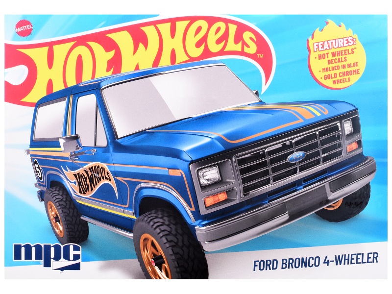 Skill 2 Model Kit Ford Bronco 4-Wheeler "Hot Wheels" 1/25 Plastic Model By Mpc