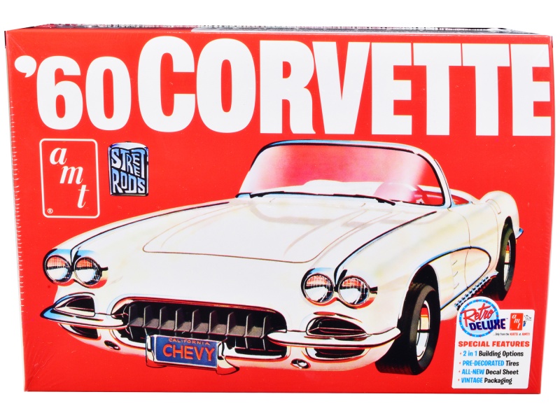 Skill 2 Model Kit 1960 Chevrolet Corvette "Street Rods" 1/25 Scale Model By Amt