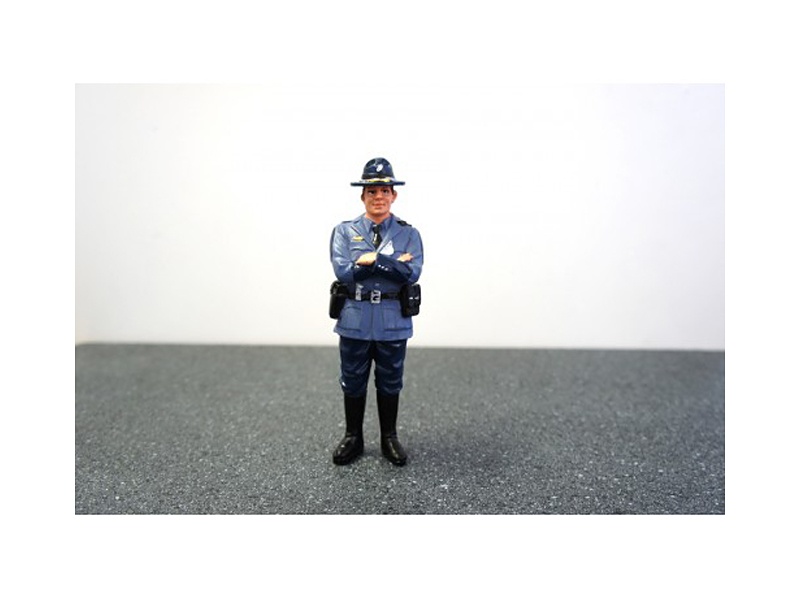 State Trooper Tim Figure For 1:18 Diecast Model Cars By American Diorama