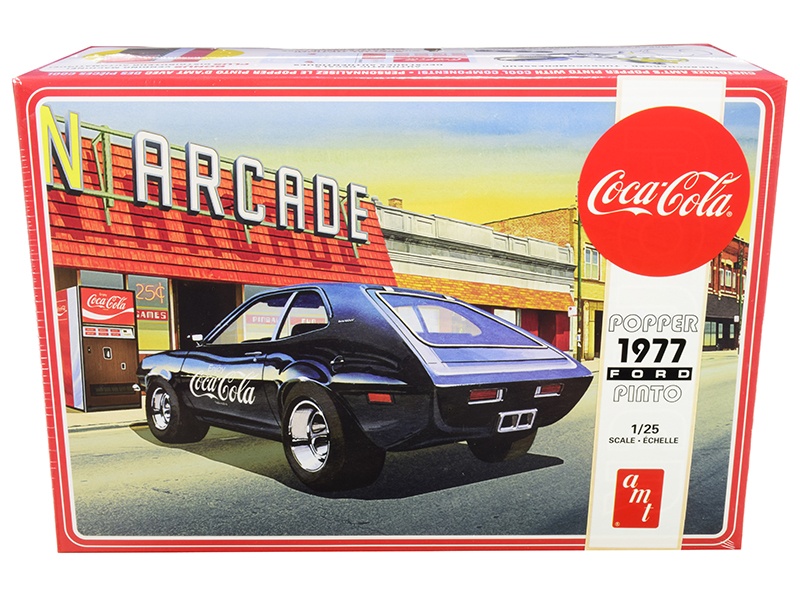 Skill 3 Model Kit 1977 Ford Pinto "Popper" With Vending Machine "Coca-Cola" 2 In 1 Kit 1/25 Scale Model By Amt