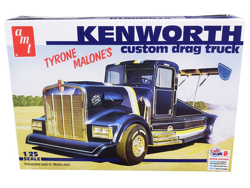 Skill 3 Model Kit Tyrone Malone's Kenworth Custom Drag Truck 1/25 Scale Model By Amt