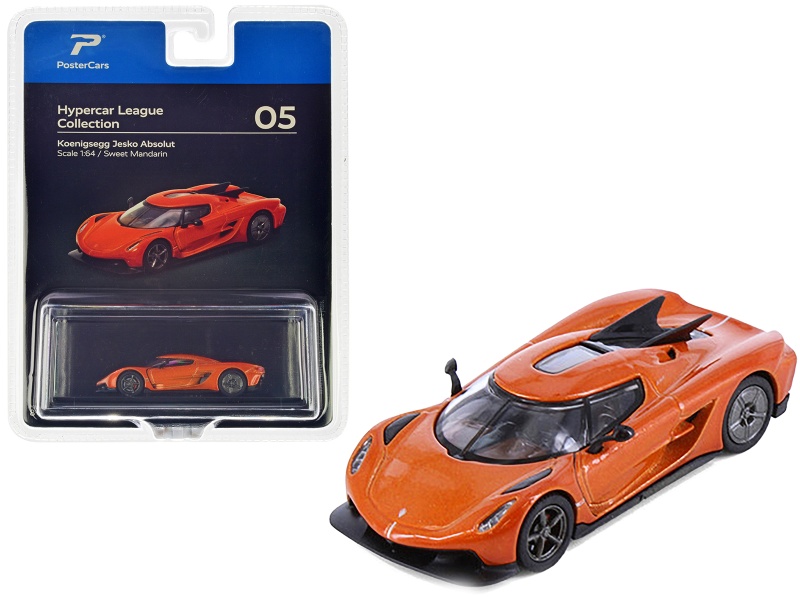 Koenigsegg Jesko Absolut Sweet Mandarin Orange Metallic 1/64 Diecast Model Car