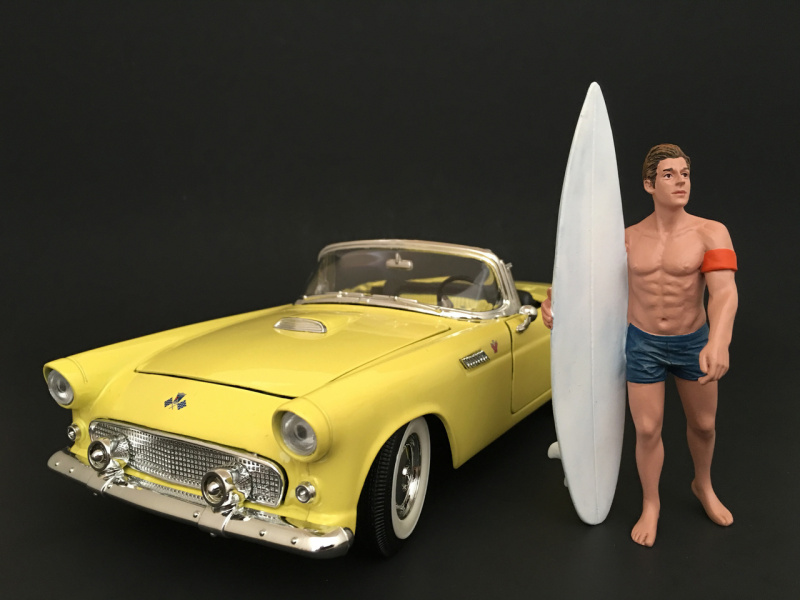 Surfer Greg Figure For 1:24 Scale Models By American Diorama