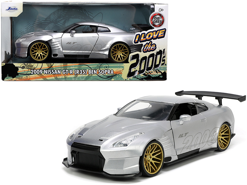 2009 Nissan Gt-R (R35) Ben Sopra Silver "I Love The 2000'S" Series 1/24 Diecast Model Car By Jada