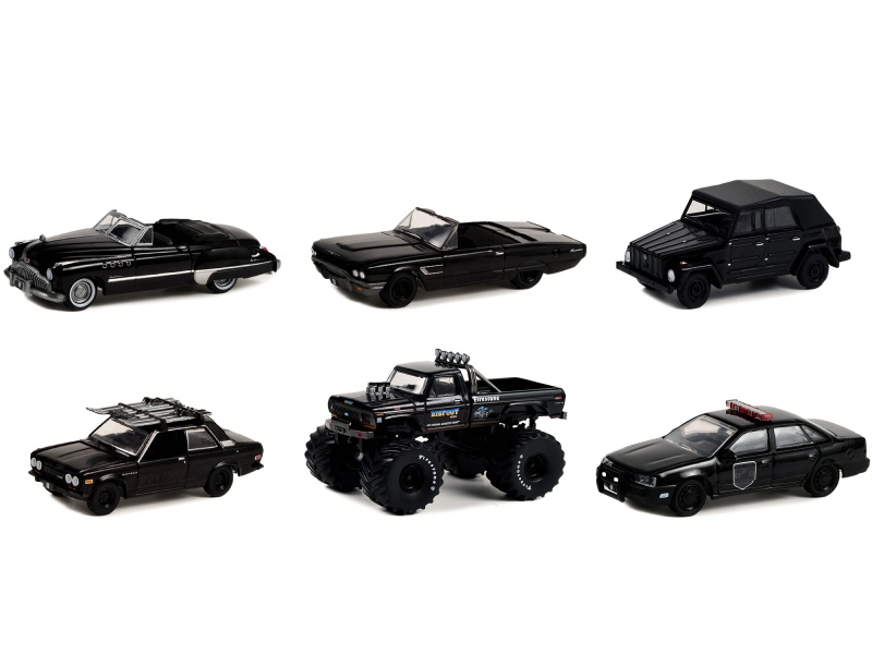 "Black Bandit" 6 Piece Set Series 27 1/64 Diecast Model Cars By Greenlight