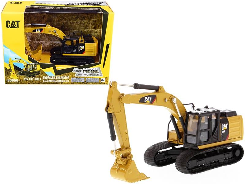 Cat Caterpillar 320F L Hydraulic Excavator "Play & Collect!" Series 1/64 Diecast Model By Diecast Masters