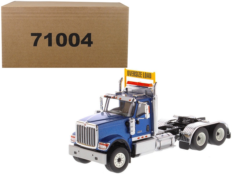 International Hx520 Day Cab Tandem Tractor Blue 1/50 Diecast Model By Diecast Masters