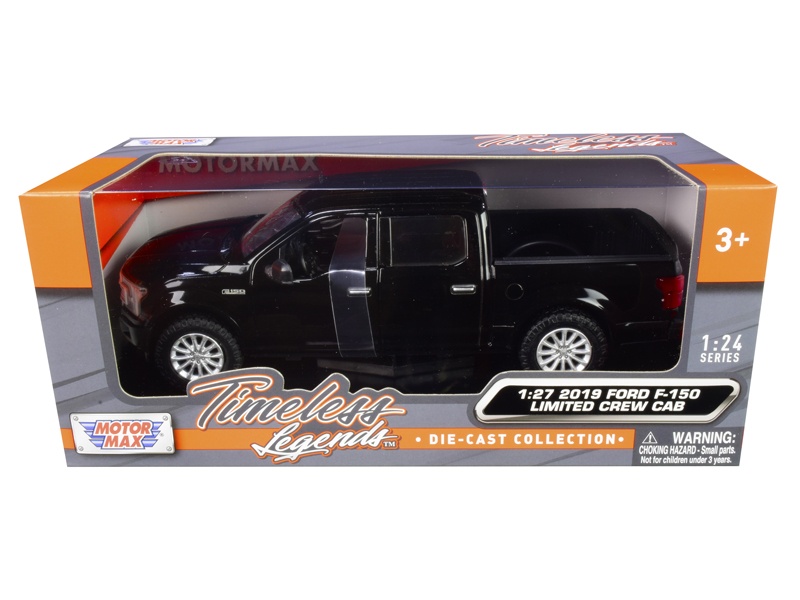 2019 Ford F-150 Limited Crew Cab Pickup Truck Black 1/24-1/27 Diecast Model Car By Motormax