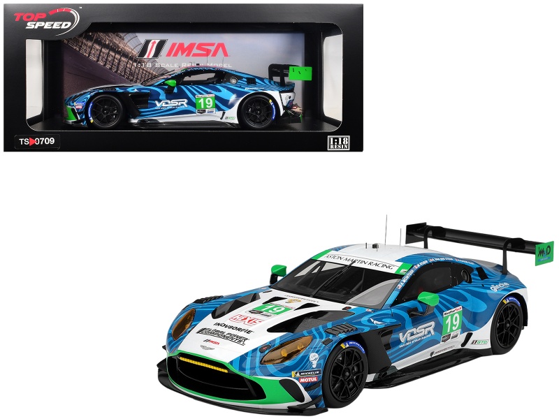 Aston Martin Vantage Gt3 Evo #19 Valentin Hasse-Clot - Anthony Mcintosh - Maxime Robin - Rory Van Der Steur "Van Der Steur Racing" Imsa "24 Hours Of Daytona" (2025) 1/18 Model Car By Top Speed