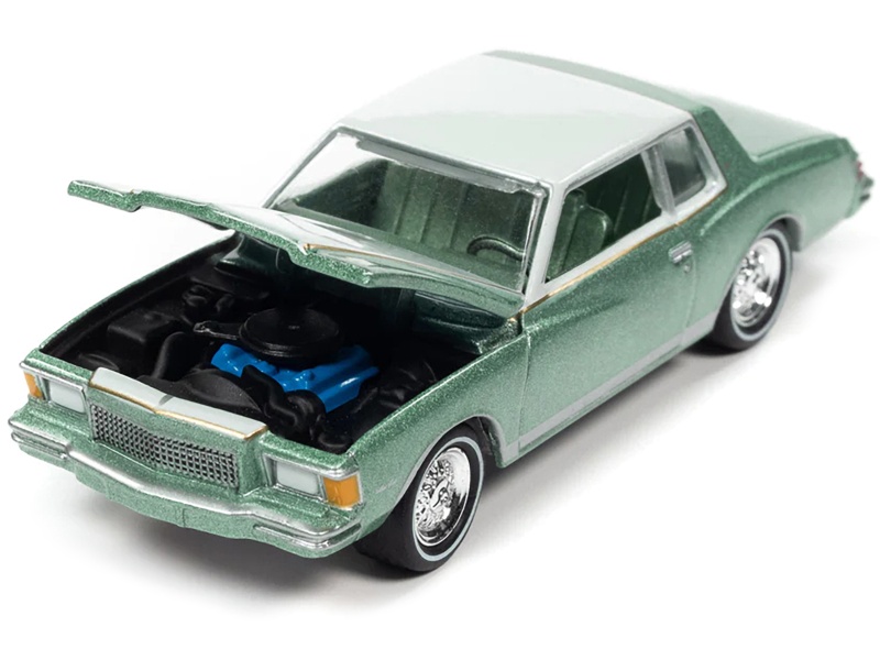 1979 Chevrolet Monte Carlo Firemist Green Metallic And Pastel Green "Muscle Cars U.S.A" Series Limited Edition 1/64 Diecast Model Car By Johnny Lightning